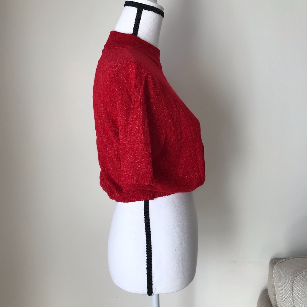 UO Urban Renewal Red Crop Top - Picture 3 of 4